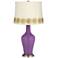 Passionate Purple Anya Table Lamp with Flower Applique Trim