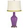 Passionate Purple Anya Table Lamp with Open Weave Trim