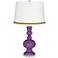Passionate Purple Apothecary Table Lamp with Braid Trim
