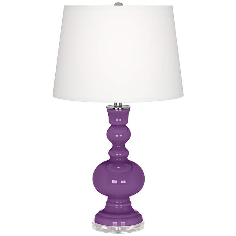 Image 2 Passionate Purple Apothecary Table Lamp with Dimmer