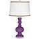 Passionate Purple Apothecary Table Lamp with Twist Scroll Trim