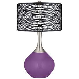 Image1 of Passionate Purple Black Metal Shade Spencer Table Lamp