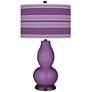 Passionate Purple Bold Stripe Double Gourd Table Lamp