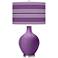 Passionate Purple Bold Stripe Ovo Table Lamp