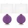 Passionate Purple Carrie Table Lamp Set of 2