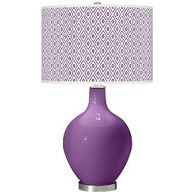 Image1 of Passionate Purple Diamonds Ovo Table Lamp