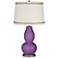 Passionate Purple Double Gourd Lamp with Rhinestone Lace Trim