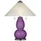 Passionate Purple Fulton Table Lamp with Fluted Glass Shade
