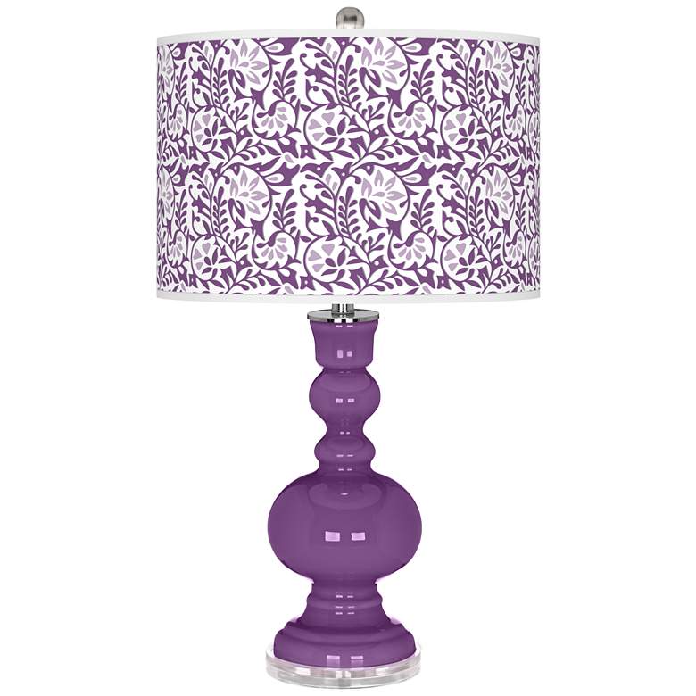 Image 1 Passionate Purple Gardenia Apothecary Table Lamp