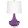 Passionate Purple Gillan Glass Table Lamp with Dimmer