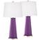 Passionate Purple Leo Table Lamp Set of 2 with Dimmers