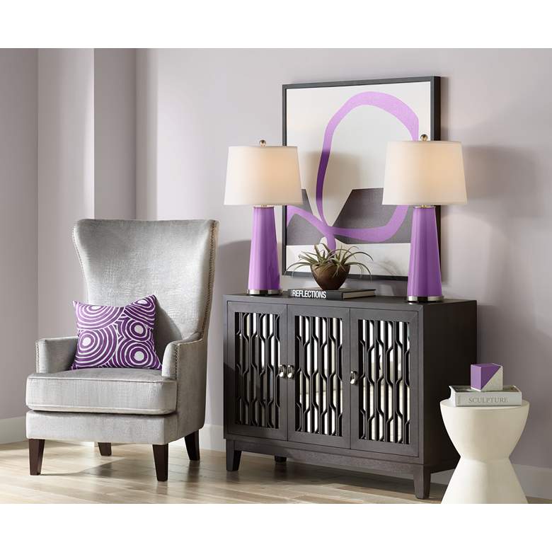Passionate Purple Leo Table Lamp Set of 2 more views
