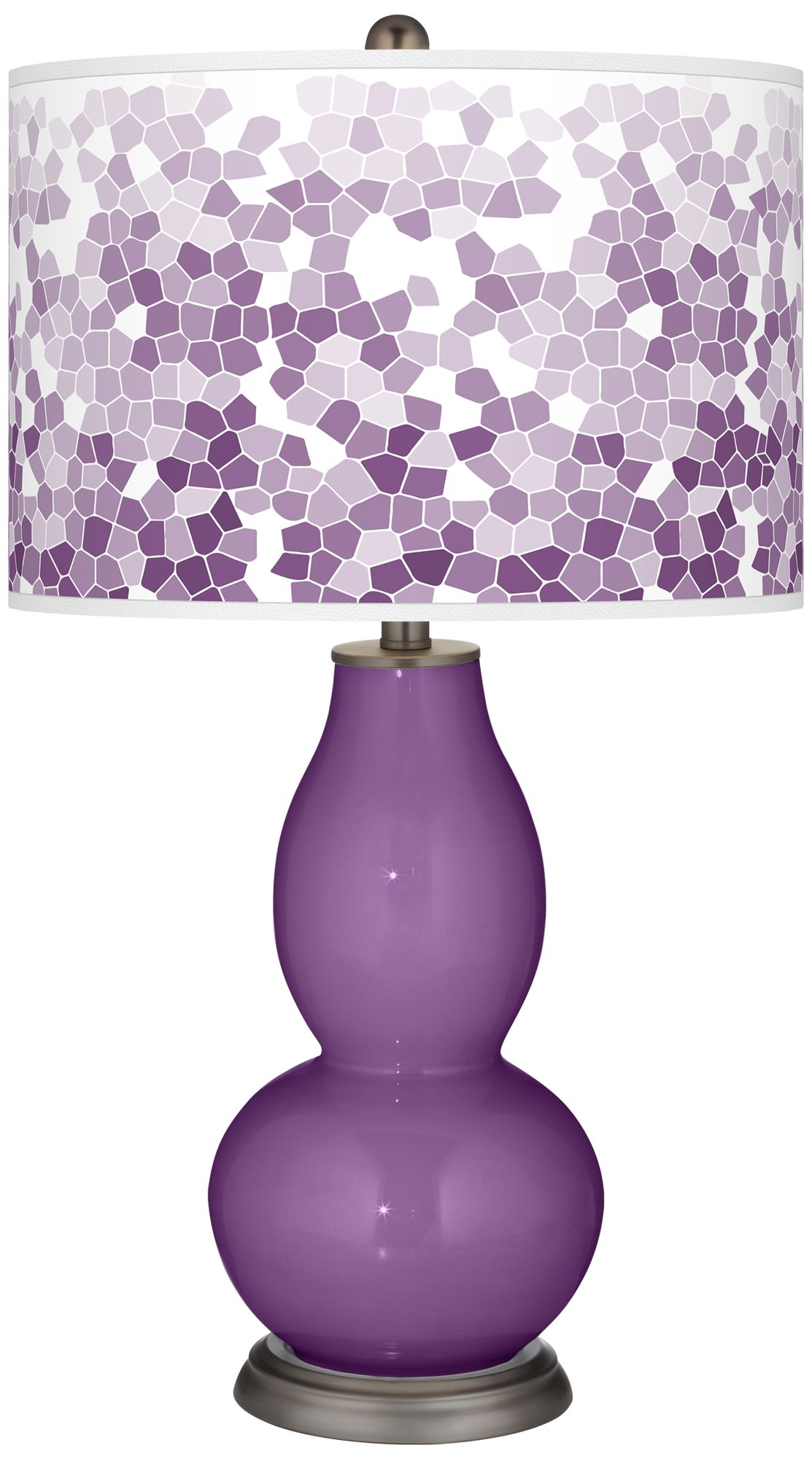 white and purple lamp