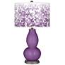 Passionate Purple Mosaic Giclee Double Gourd Table Lamp