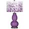 Passionate Purple Mosaic Giclee Double Gourd Table Lamp