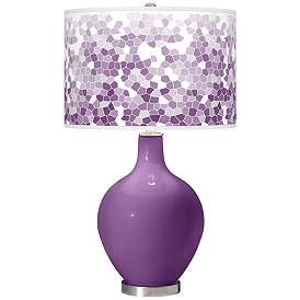Image1 of Passionate Purple Mosaic Giclee Ovo Table Lamp