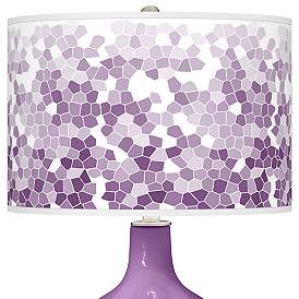 Image2 of Passionate Purple Mosaic Giclee Ovo Table Lamp more views