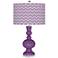 Passionate Purple Narrow Zig Zag Apothecary Table Lamp