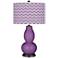 Passionate Purple Narrow Zig Zag Double Gourd Table Lamp