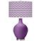 Passionate Purple Narrow Zig Zag Ovo Table Lamp