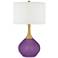 Passionate Purple Nickki Brass Modern Table Lamp