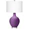 Passionate Purple Ovo Table Lamp With Dimmer