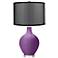 Passionate Purple Ovo Table Lamp with Organza Black Shade