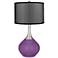 Passionate Purple Spencer Table Lamp with Organza Black Shade
