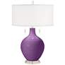 Passionate Purple Toby Table Lamp with Dimmer