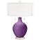 Passionate Purple Toby Table Lamp with Dimmer