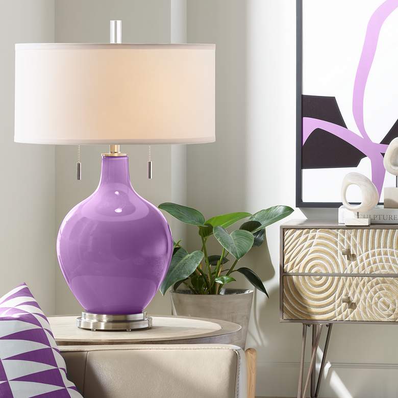 Image 1 Passionate Purple Toby Table Lamp