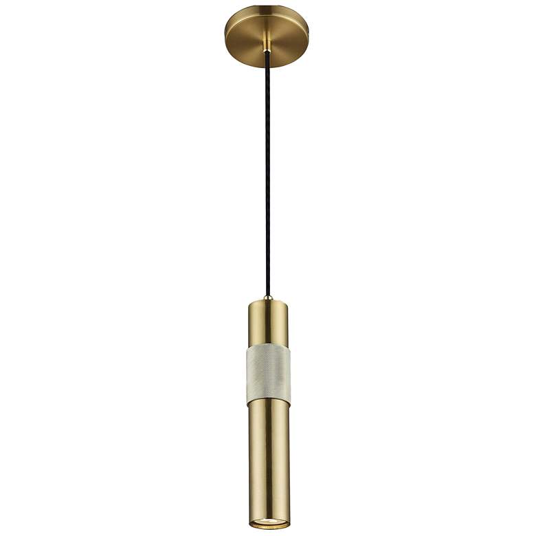 Image 1 Passwell 2.25 inch Wide Aged Brass Pendant