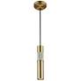 Passwell 2.25" Wide Aged Brass Pendant