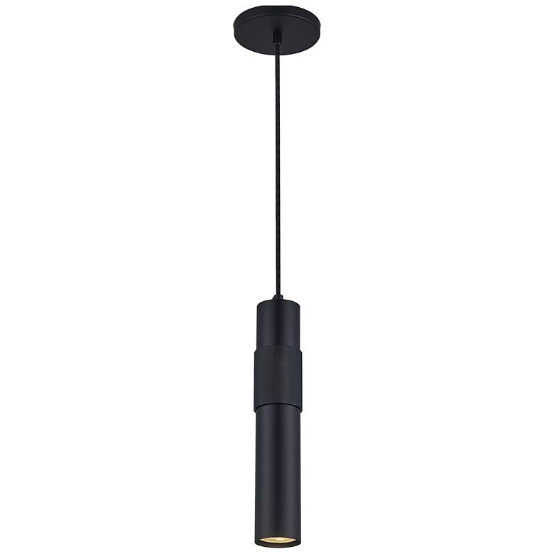 Image 1 Passwell 2.25" Wide Matte Black Pendant