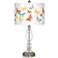 Pastel Butterflies Giclee Apothecary Clear Glass Table Lamp