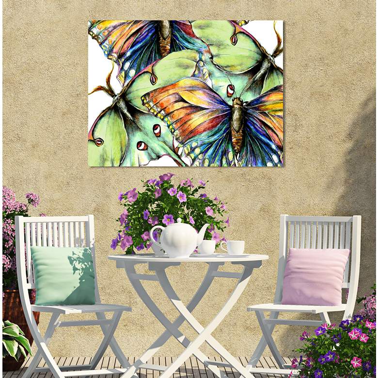 Image 2 Pastel Butterfly #2 40" Wide Weather Resistant Indoor-Outdoor Wall Art more views