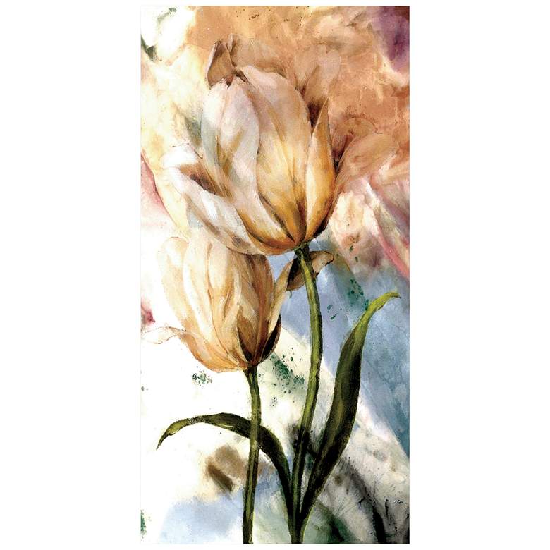 Image 2 Pastel Fleur I 72" High Printed Tempered Glass Wall Art