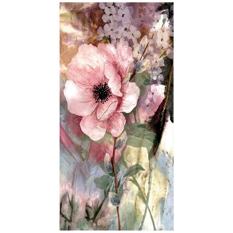 Image 2 Pastel Fleur II 72 inch High Printed Tempered Glass Wall Art