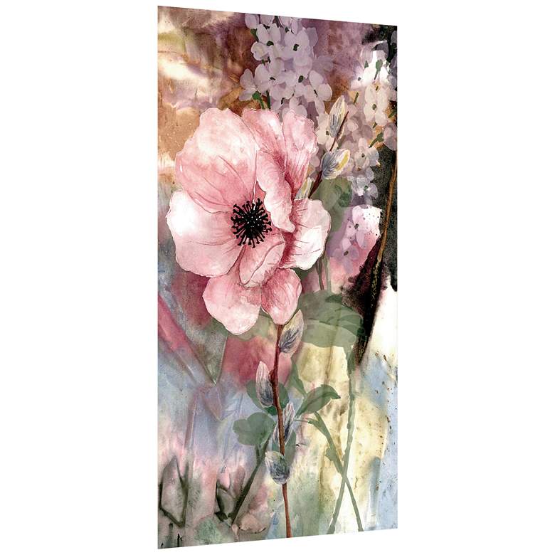 Image 3 Pastel Fleur II 72 inch High Printed Tempered Glass Wall Art more views