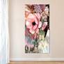 Pastel Fleur II 72" High Printed Tempered Glass Wall Art