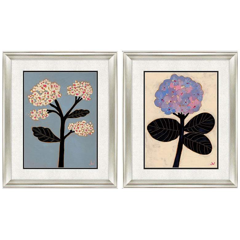 Image 1 Pastel Garden I 19"W x 23"H Framed Art Set of 2