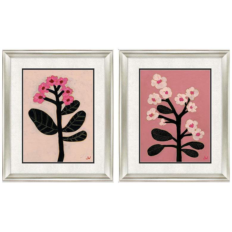 Image 1 Pastel Garden II 19"W x 23"H Framed Art Set of 2