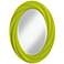 Pastel Green 30" High Oval Twist Wall Mirror