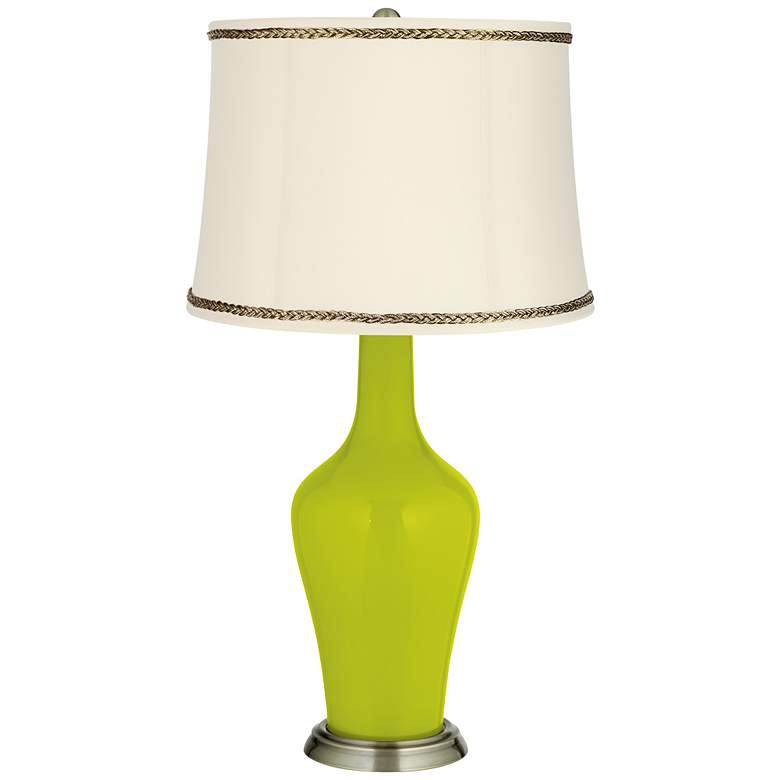 Image 1 Pastel Green Anya Table Lamp with Twist Trim