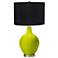 Pastel Green Black Shade Ovo Table Lamp