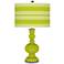 Pastel Green Bold Stripe Apothecary Table Lamp