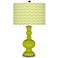 Pastel Green Narrow Zig Zag Apothecary Table Lamp