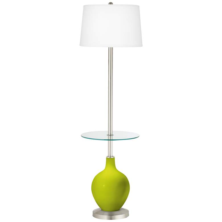 Image 1 Pastel Green Ovo Tray Table Floor Lamp