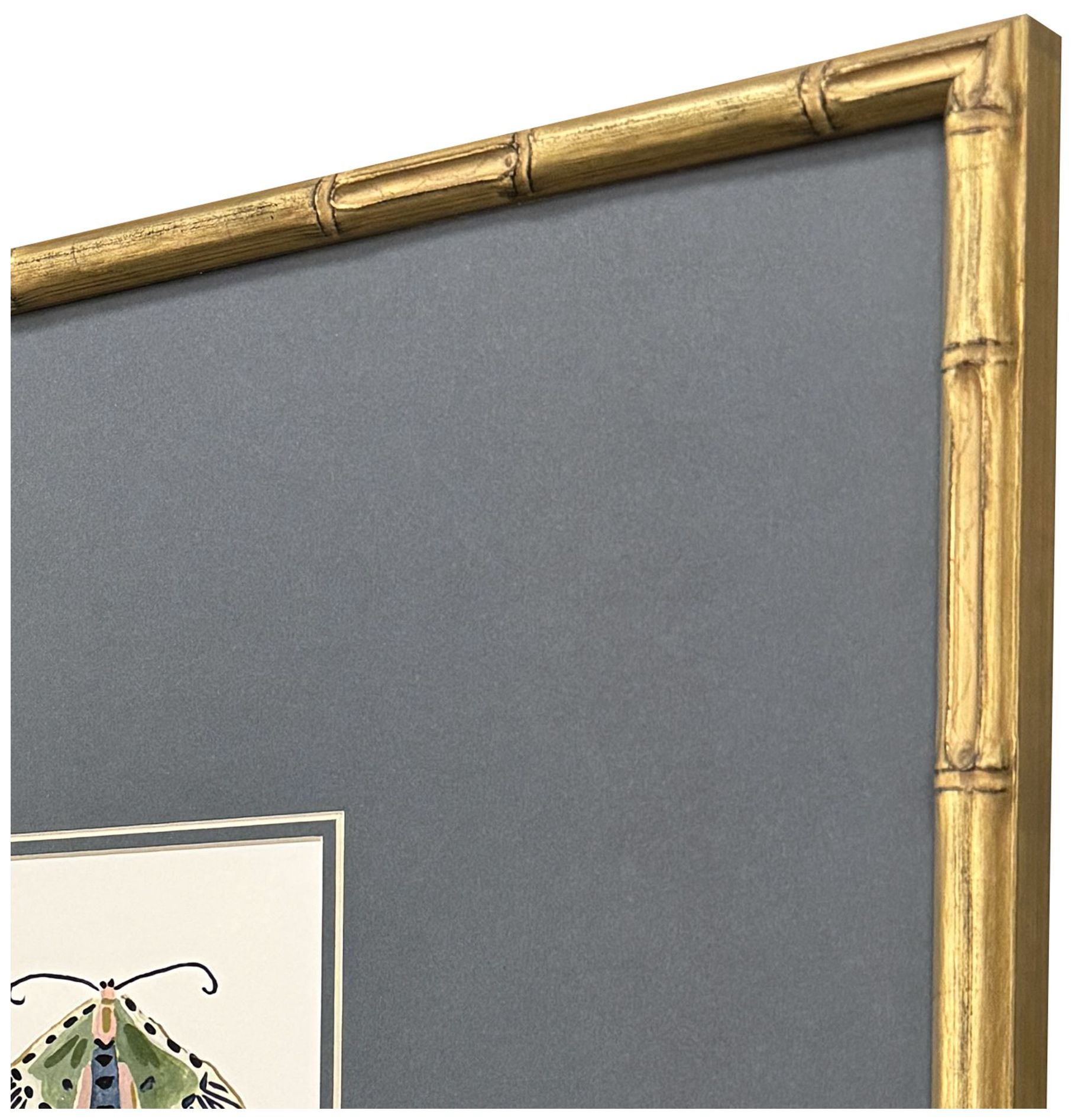 Image 3 Pastel Moths II 17"W x 17"H Framed Art Set of 3 more views