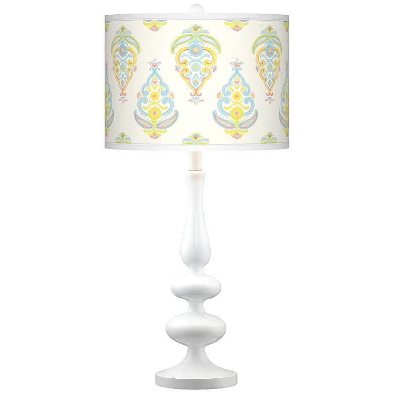 Image 1 Pastel Parade Giclee Paley White Table Lamp